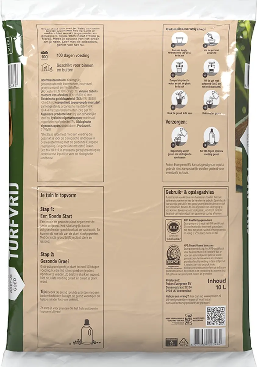 Pokon Bio Turfvrije Potgrond 10L - afbeelding 5 van 6