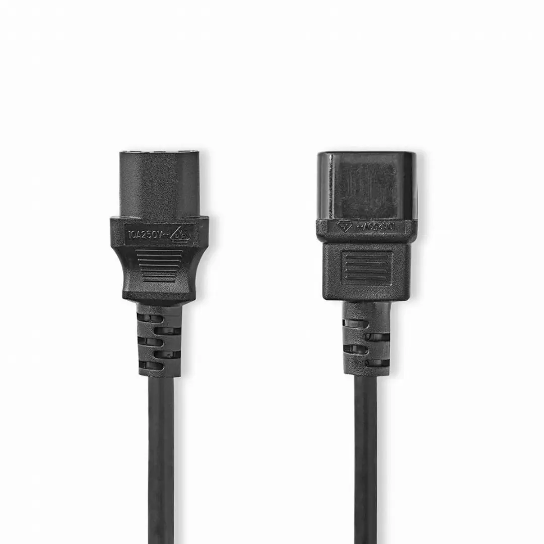 Nedis CEGL10500BK20 Stroomkabel IEC-C14 naar IEC-C13 - 2m - Zwart - afbeelding 4 van 4