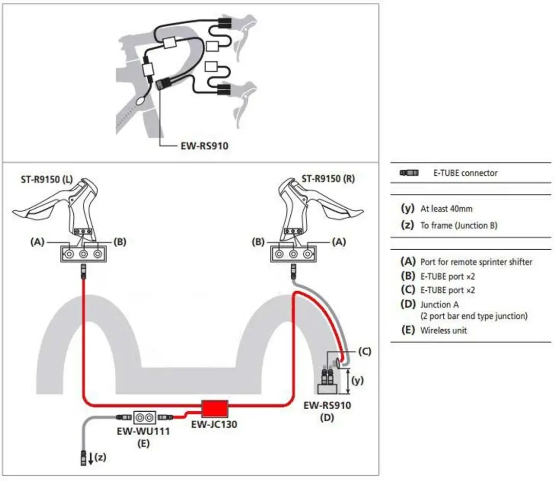 Shimano Di2 E-tube Kabel Ew-jc130 60/110cm - Zwart - afbeelding 2 van 5