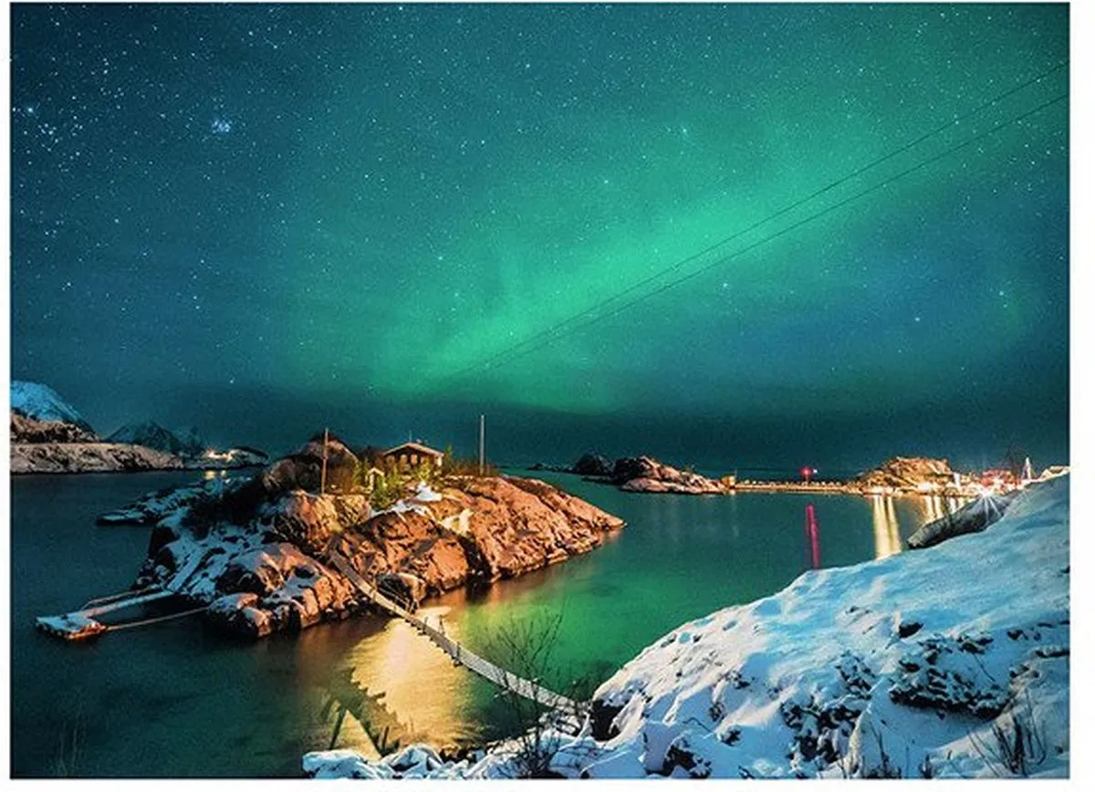 Ravensburger Noorderlicht bij Bergsfjord Legpuzzel 500 Stuks - afbeelding 6 van 6
