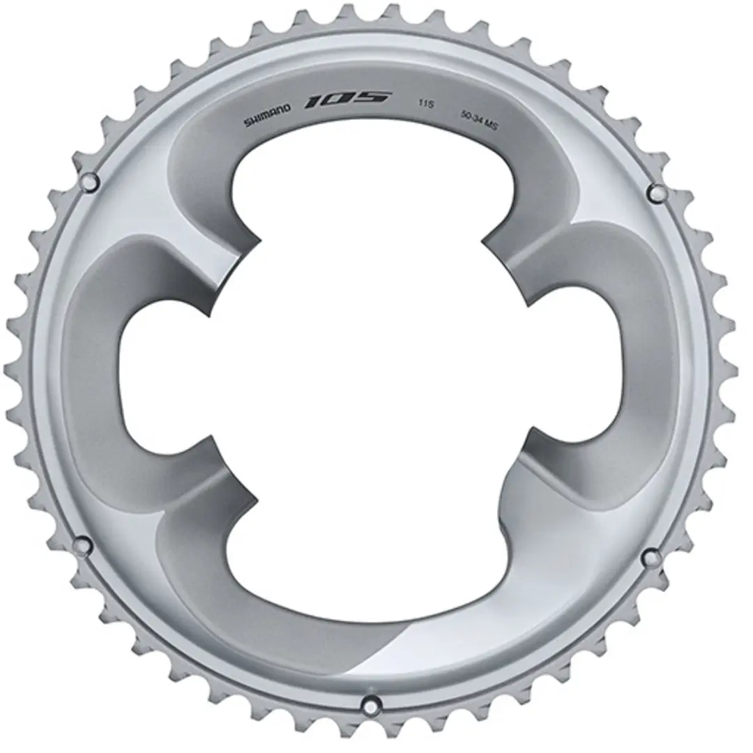 Shimano 105 R7000 Kettingblad 53T 110mm - 11 Versnellingen - Zilver - afbeelding 3 van 3