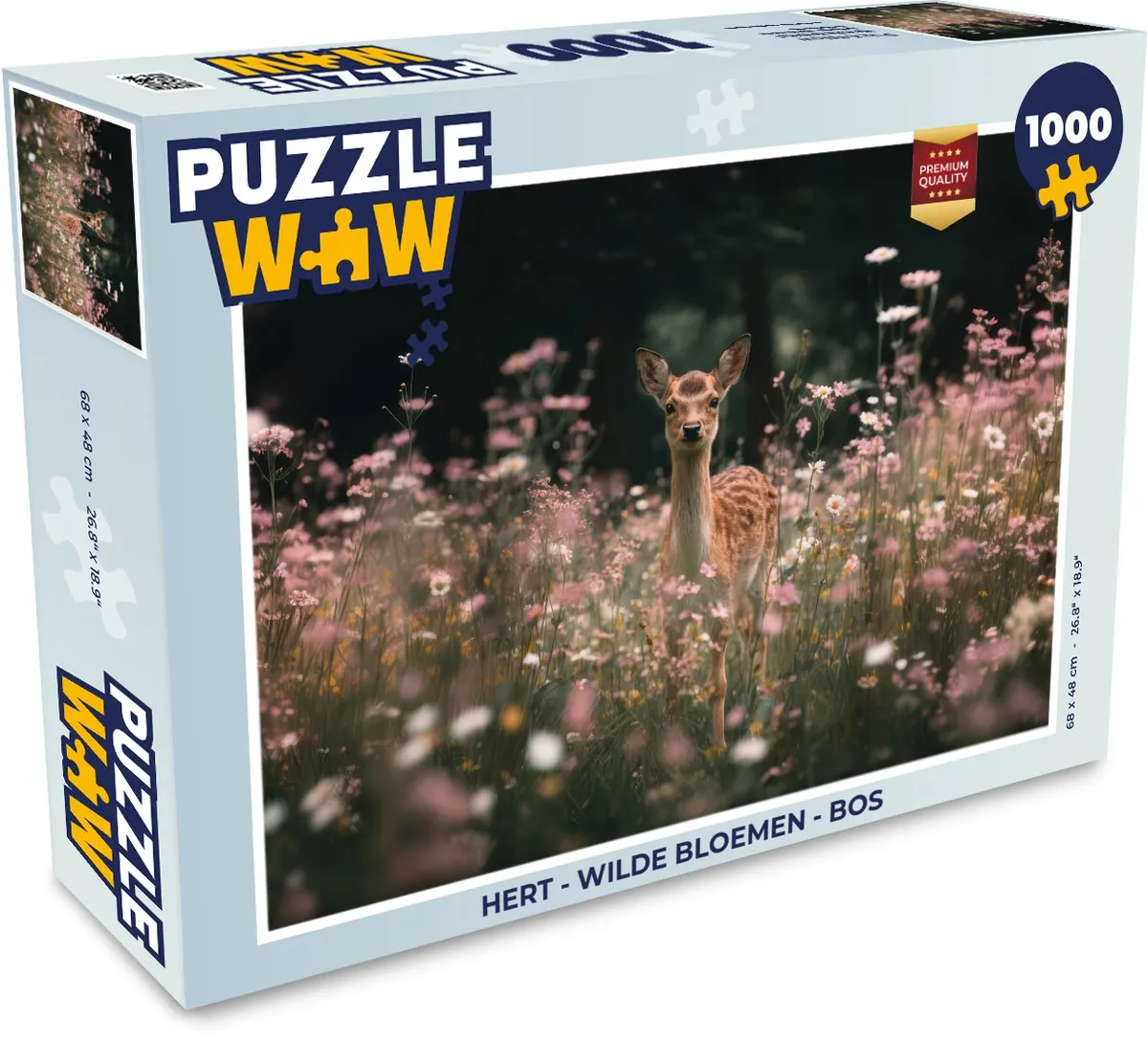 PuzzleWow Hert Wilde Bloemen Bos Puzzle