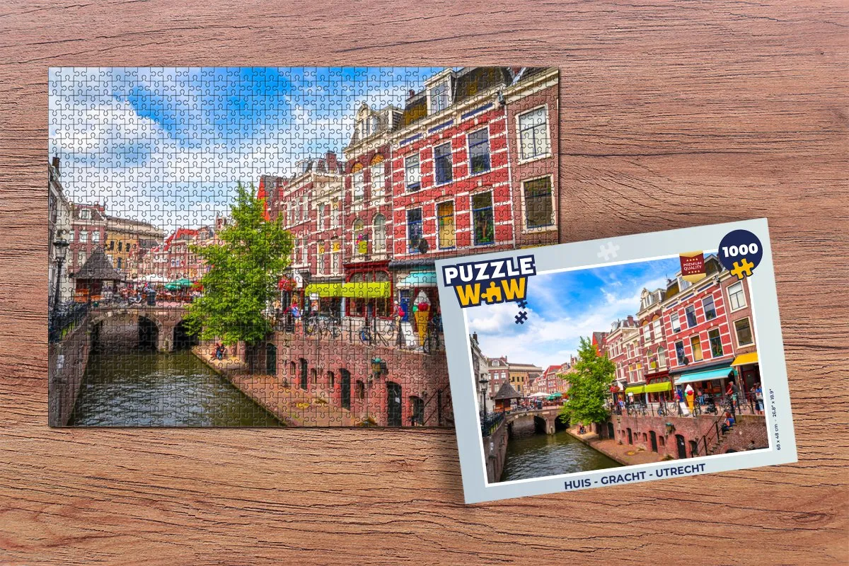 PuzzleWow Gracht Utrecht Legpuzzel 1000 Stuks - Multicolor