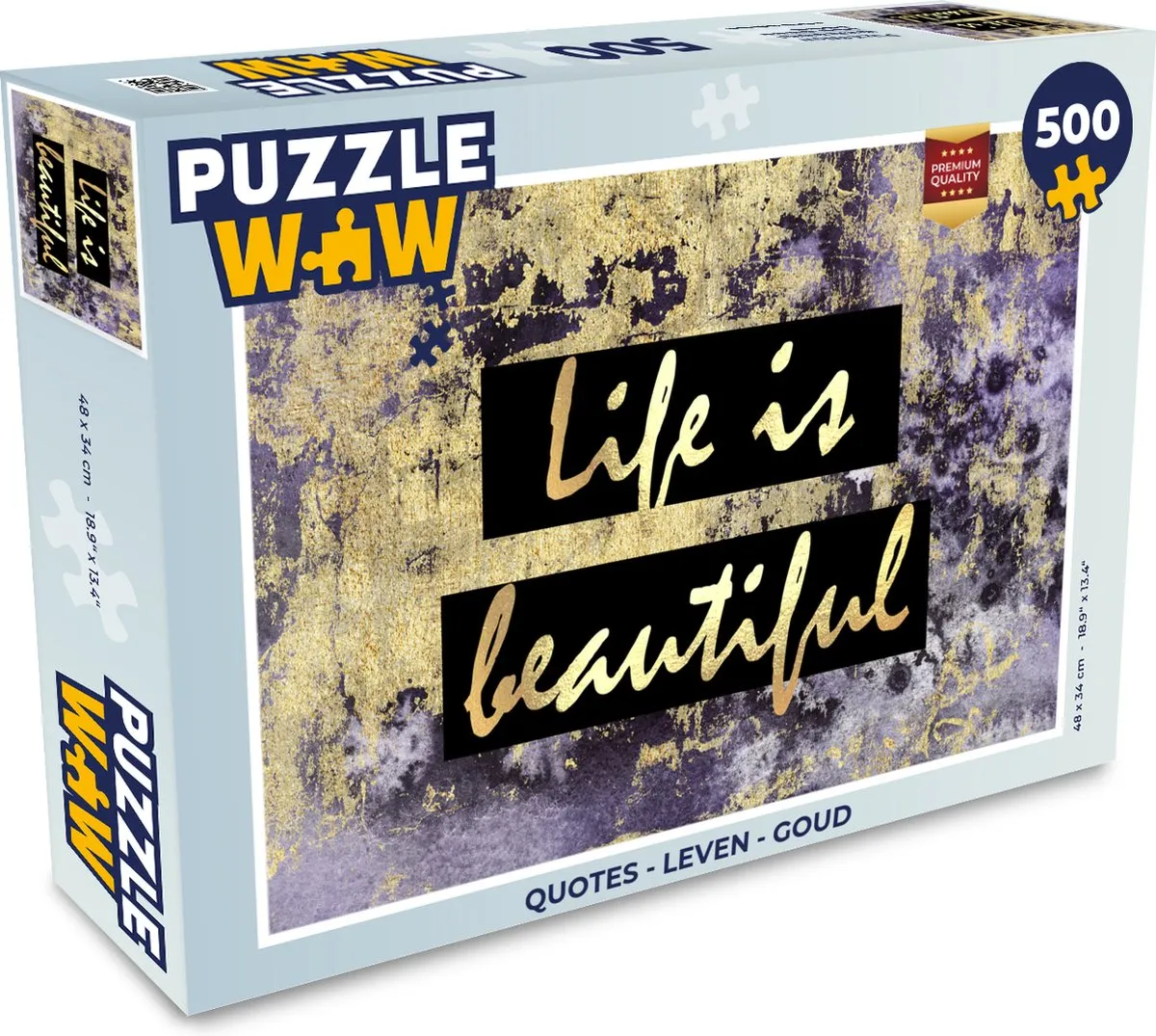 PuzzleWow Leven Goud Legpuzzel 500 Stuks
