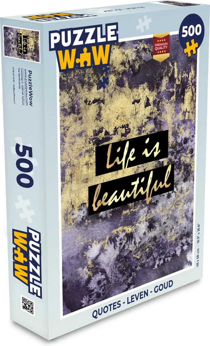 PuzzleWow Leven Goud Legpuzzel 500 Stuks - Multicolor