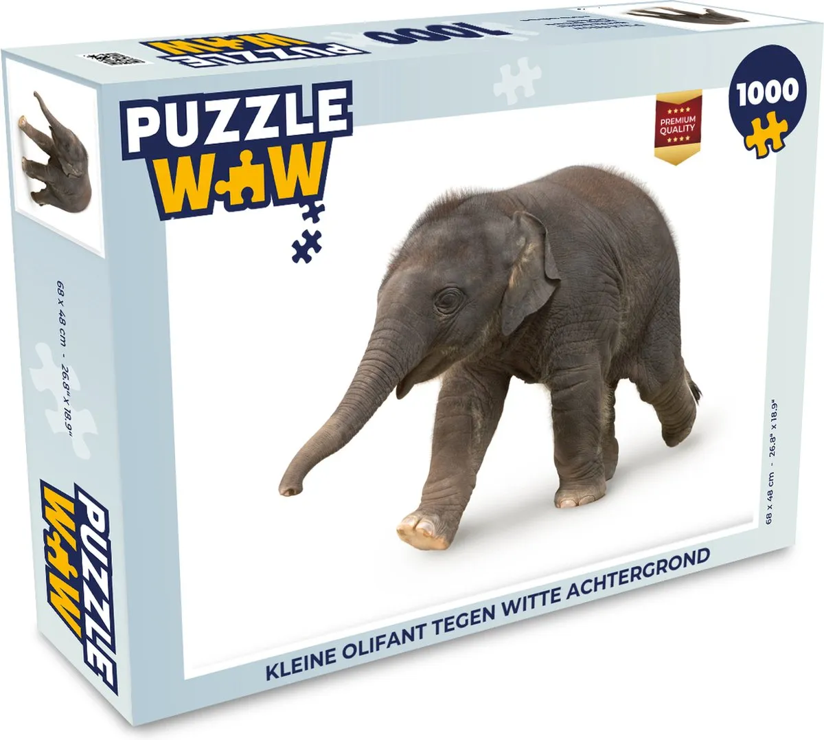 PuzzleWow Legpuzzel Kleine Olifant 1000 Stuks