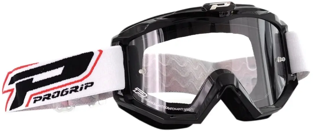 Masque lunette cross noir ProGrip 3201-102-102 pour casque cross enduro TT