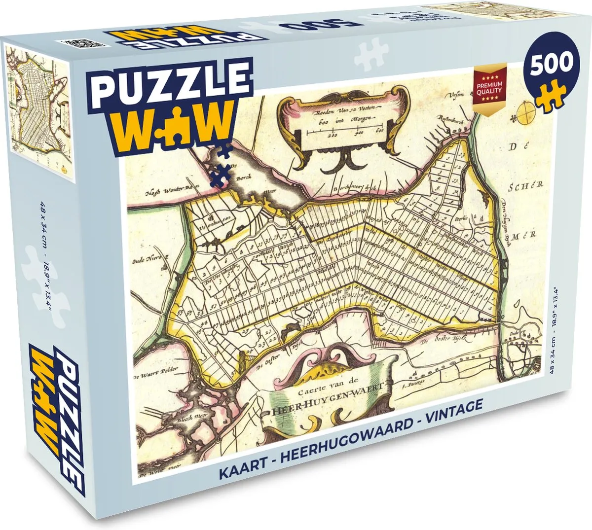 PuzzleWow Vintage Legpuzzel 500 Stuks - Multicolor