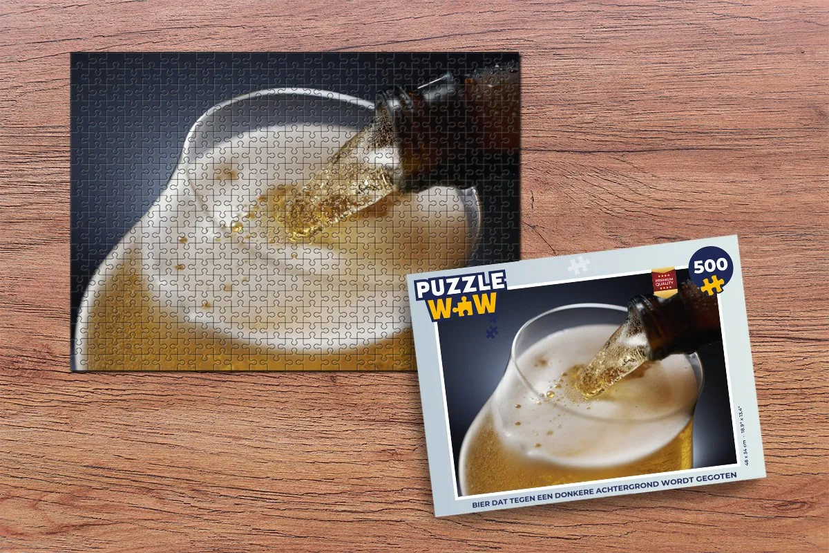PuzzleWow Bier Puzzel 500 Stuks - Multicolor