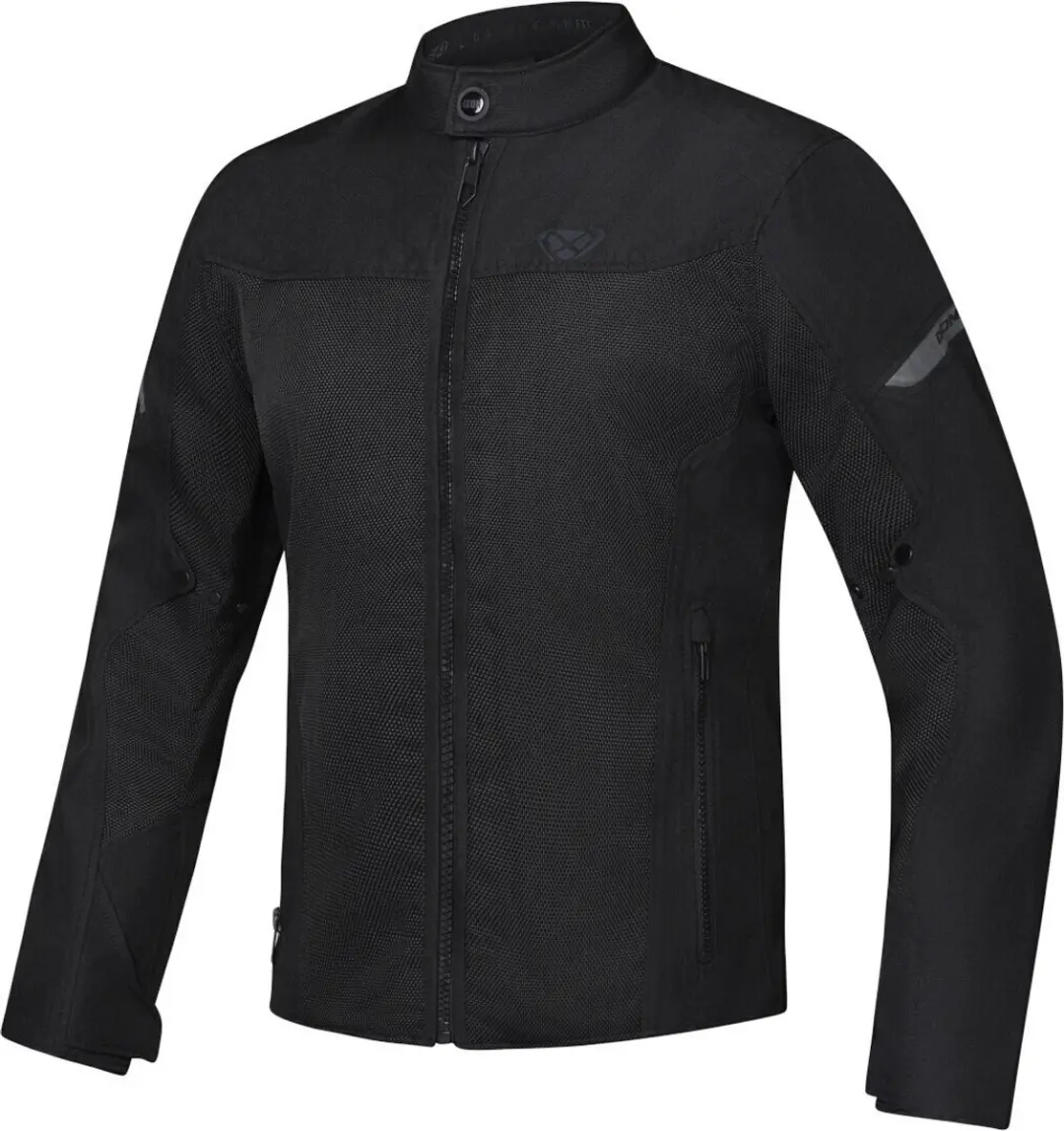 Ixon Fresh Slim Zwart Waterdichte Textiele Motorjas