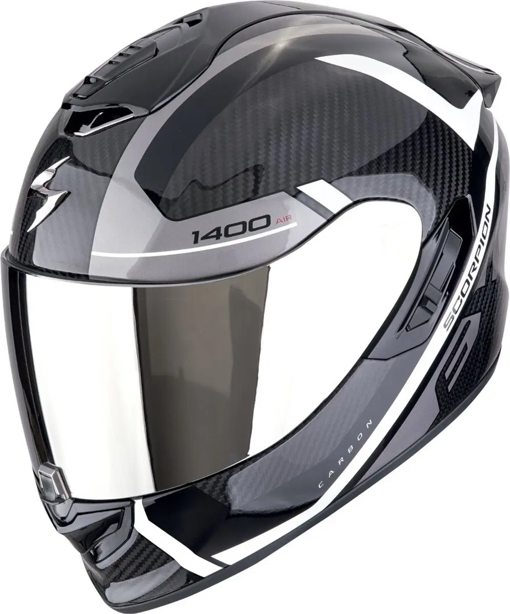 Scorpion EXO-1400 Evo II Carbon Air Enko Zwart Wit Zilver Integraalhelm