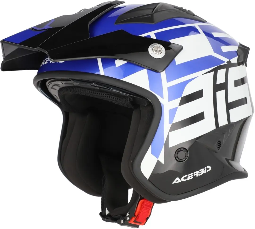 Acerbis Jet Aria Graphic Zwart Blauwe Jethelm