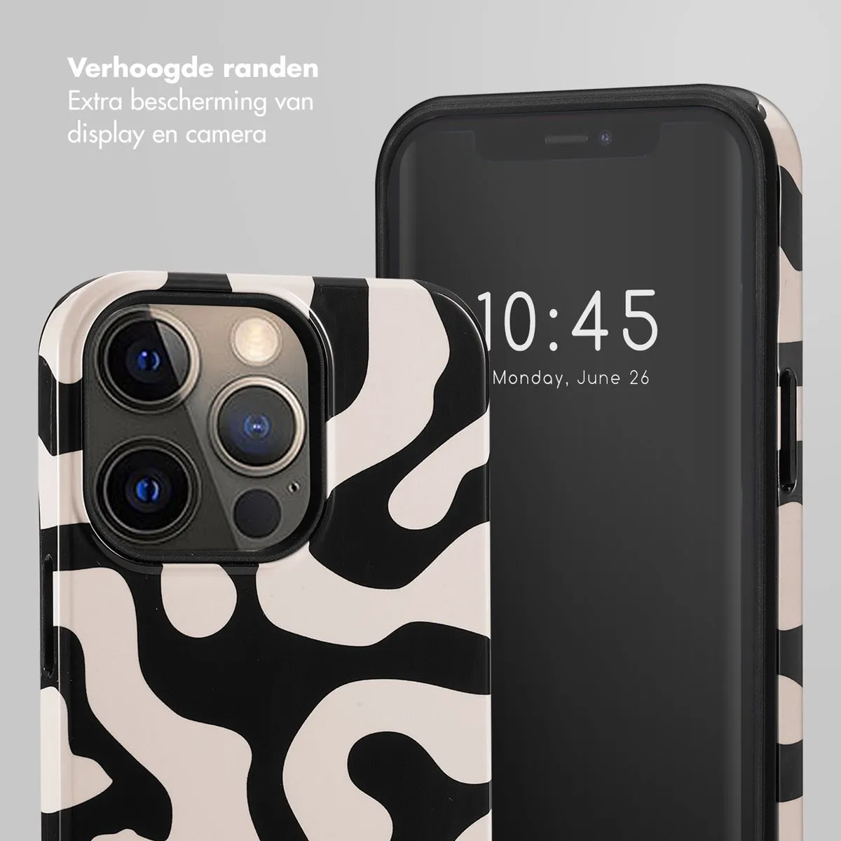 Selencia Hoesje iPhone 13 Pro Art Wave Black