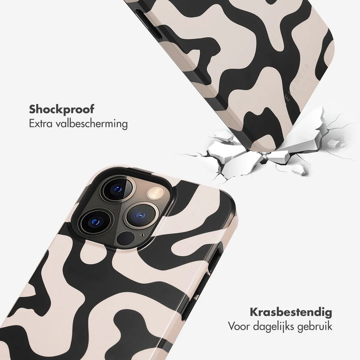 Selencia Hoesje iPhone 13 Pro Art Wave Black