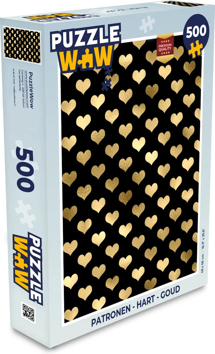 PuzzleWow Legpuzzel Hart 500 Stuks