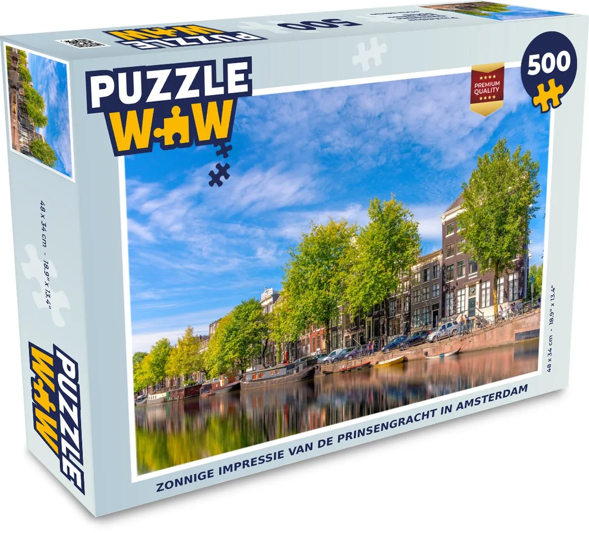 PuzzleWow Legpuzzel Zonnige Impressie Prinsengracht 500 Stuks