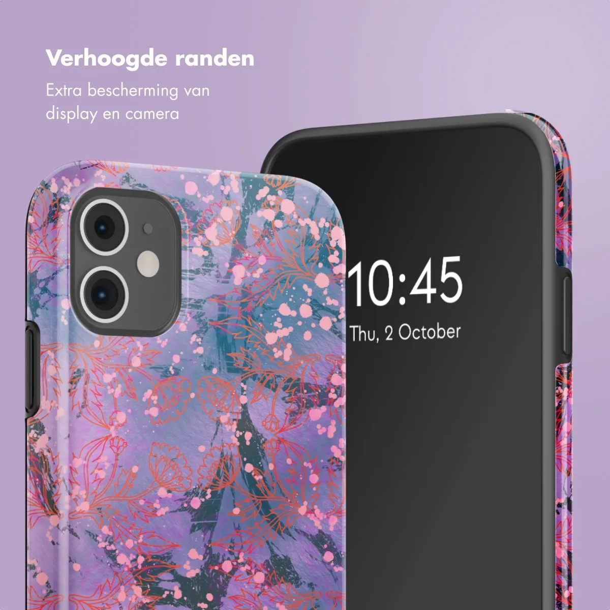 Selencia Hoesje iPhone 11 Fresh Paint Flower Orange