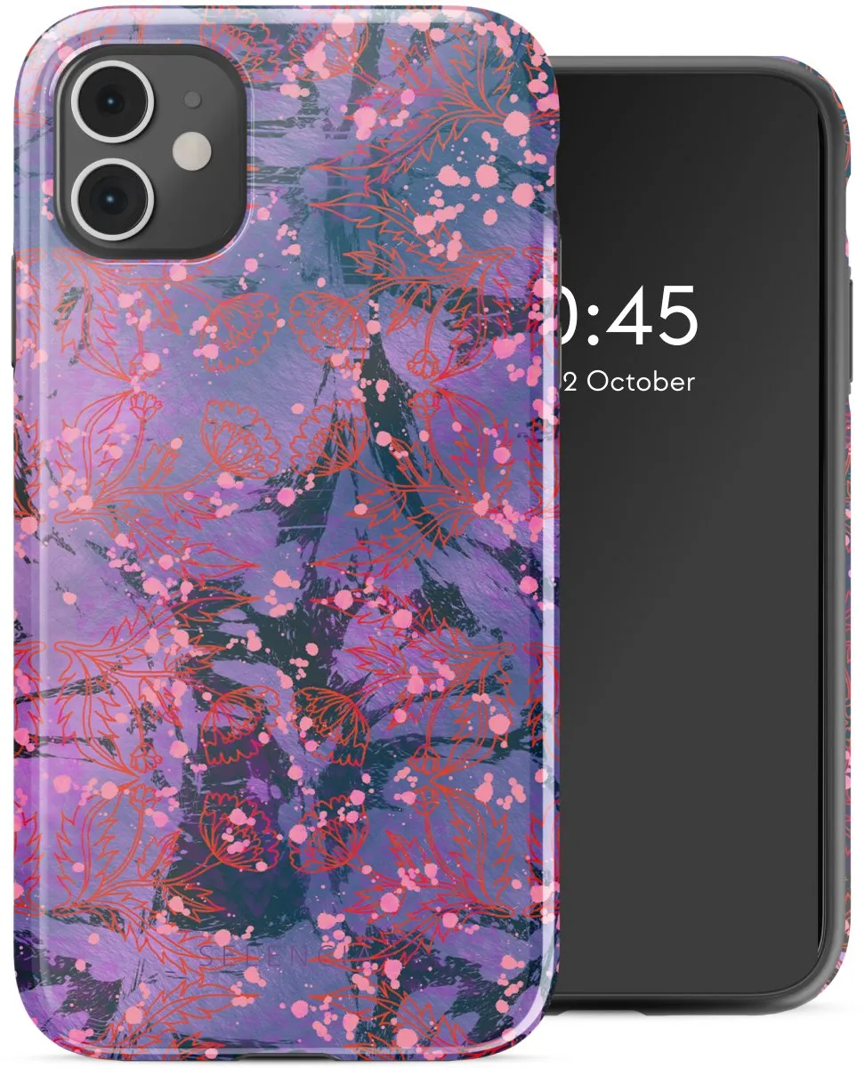 Selencia Hoesje iPhone 11 Fresh Paint Flower Orange