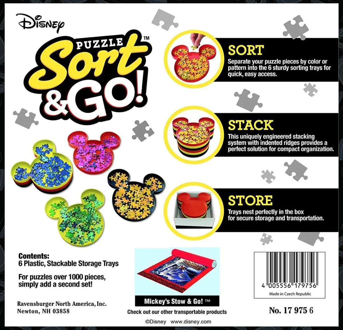 Ravensburger Mickey Mouse Sorteerbakjes - 6 Stuks - Rood/Zwart/Gel - afbeelding 5 van 5