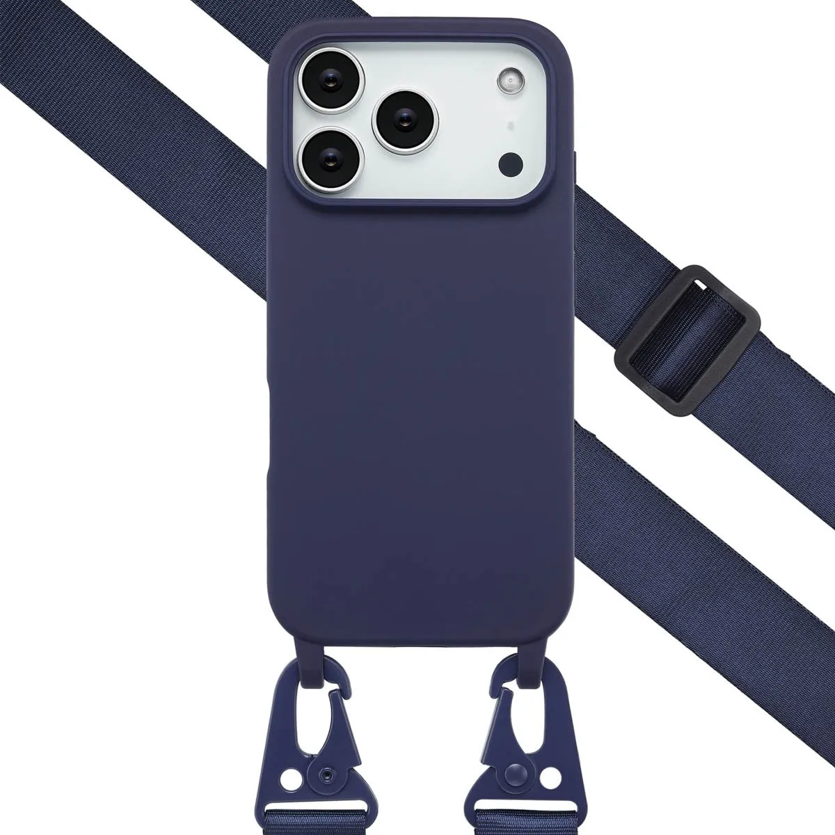 Selencia Hoesje iPhone 17 Pro Max - Siliconen - Donkerblauw