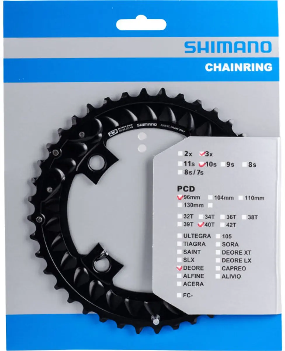 Shimano Deore M6000 Kettingblad 40T - 10S - 96mm Zwart - afbeelding 3 van 6