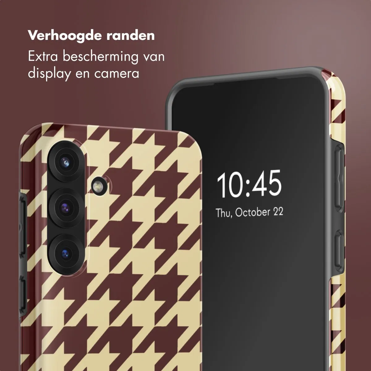 Selencia Hoesje Samsung Galaxy S25 Pied-de-Poule - MagSafe