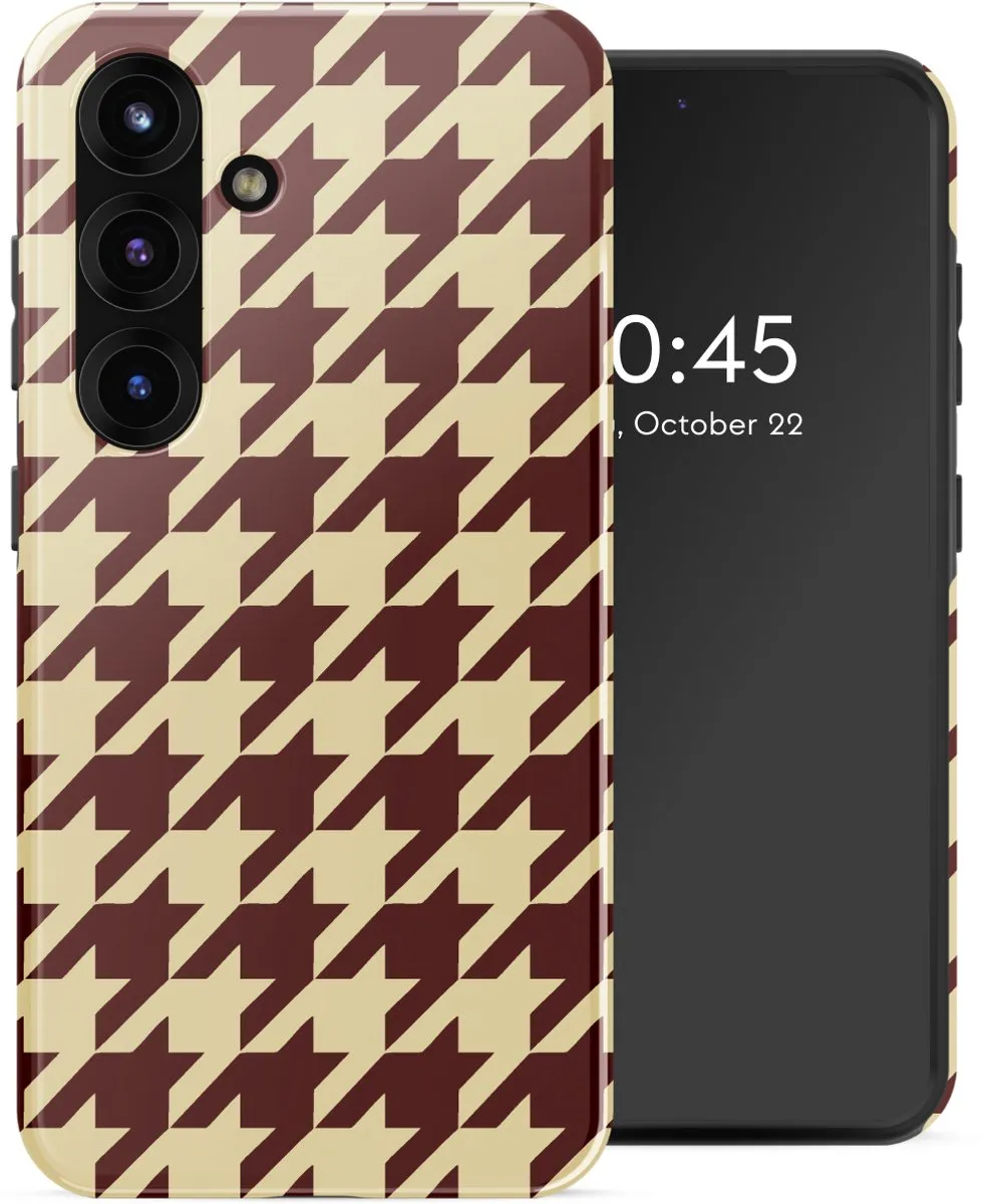 Selencia Hoesje Samsung Galaxy S25 Pied-de-Poule
