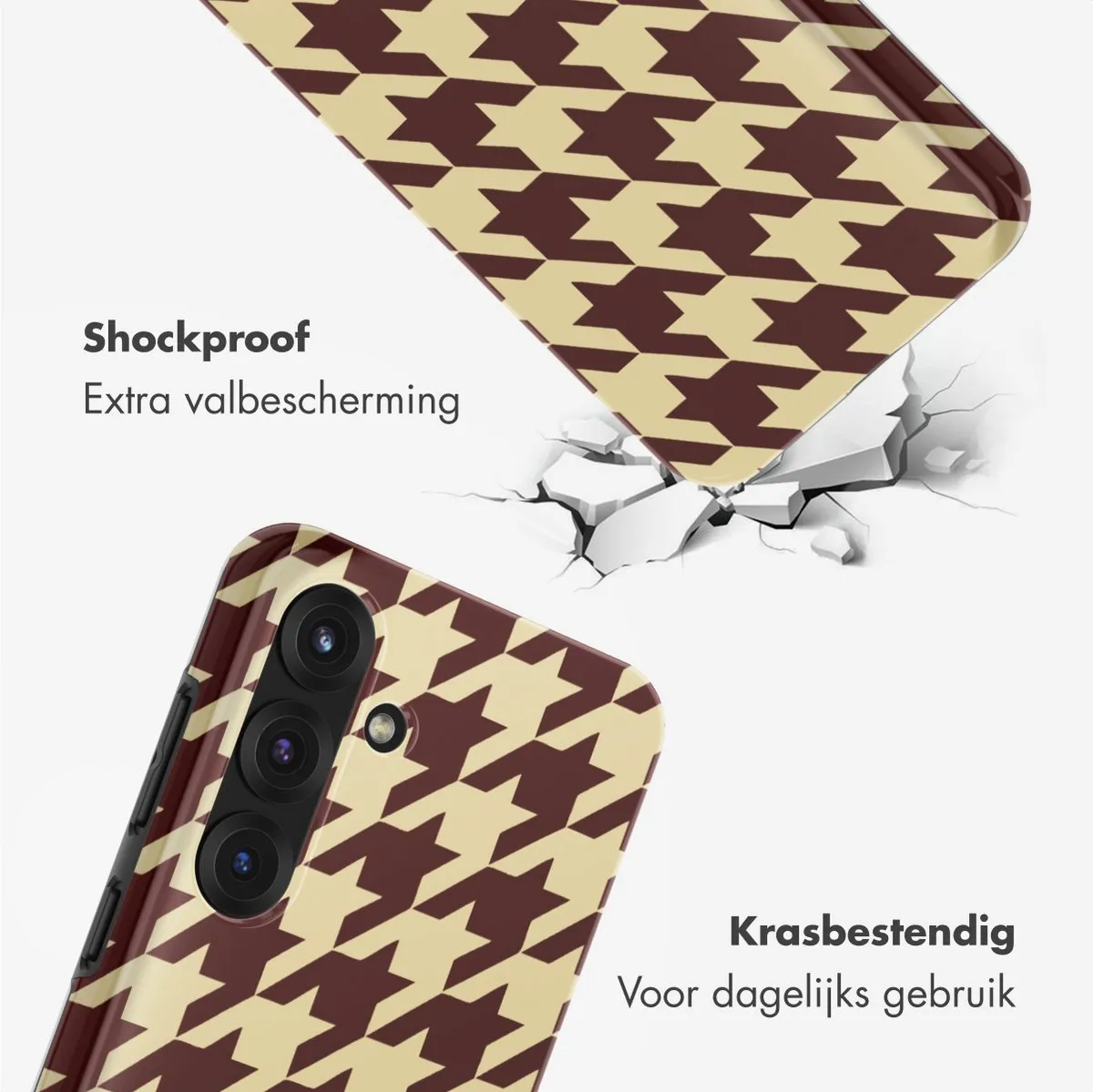 Selencia Hoesje Samsung Galaxy S25 Pied-de-Poule - MagSafe