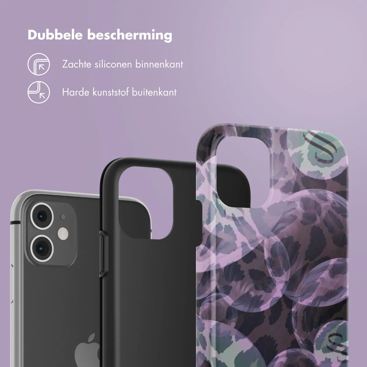 Selencia Hoesje iPhone 11 Leo Bubble Green