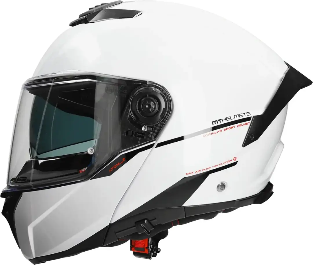 MT Systeemhelm Atom II glans wit maat XXL