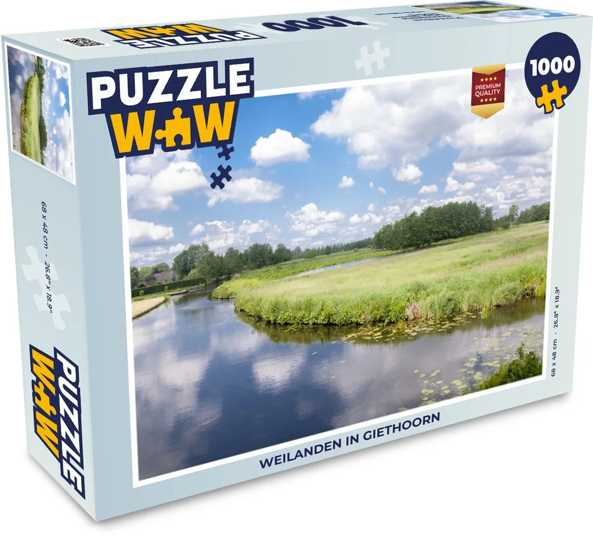 PuzzleWow Gras - Giethoorn Legpuzzel 1000 Stuks - Multicolor