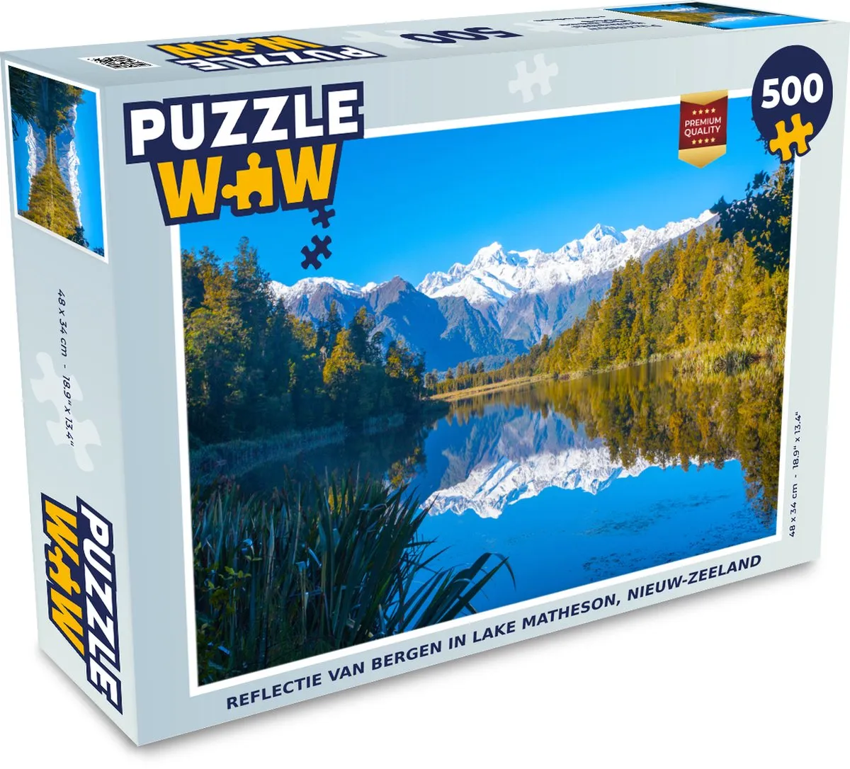 PuzzleWow Legpuzzel Lake Matheson 500 Stuks