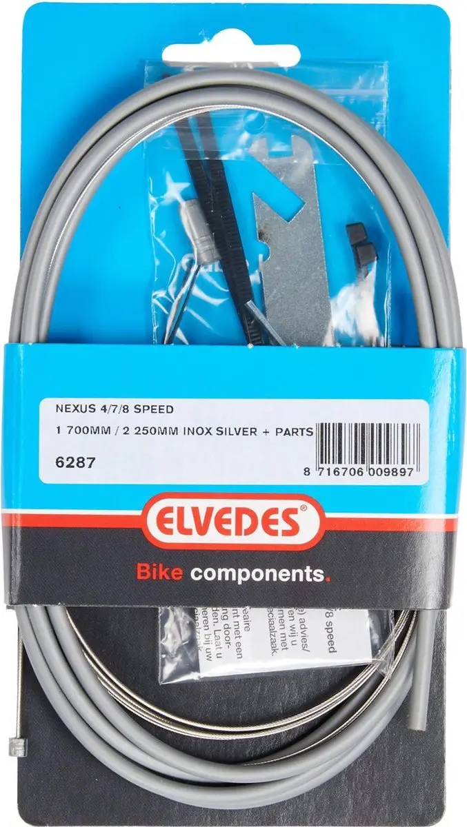 Elvedes Nexus Versnellingskabelset RVS - 1700/2250mm - Zilver - afbeelding 5 van 6