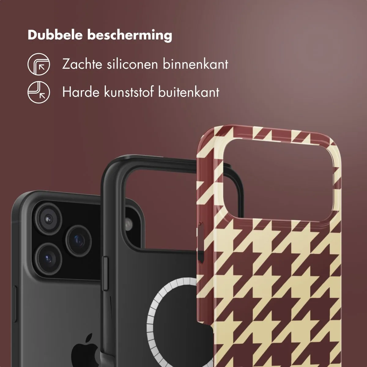 Selencia Hoesje iPhone 17 Pro Pied-de-Poule - MagSafe