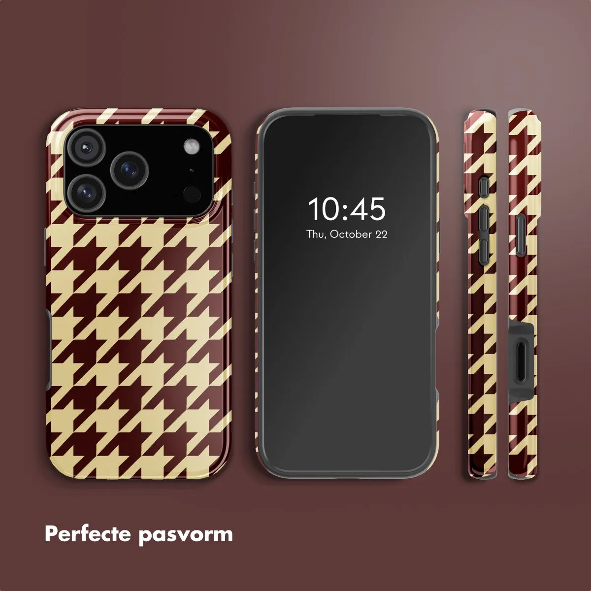 Selencia Hoesje iPhone 17 Pro Pied-de-Poule - MagSafe - afbeelding 6 van 6