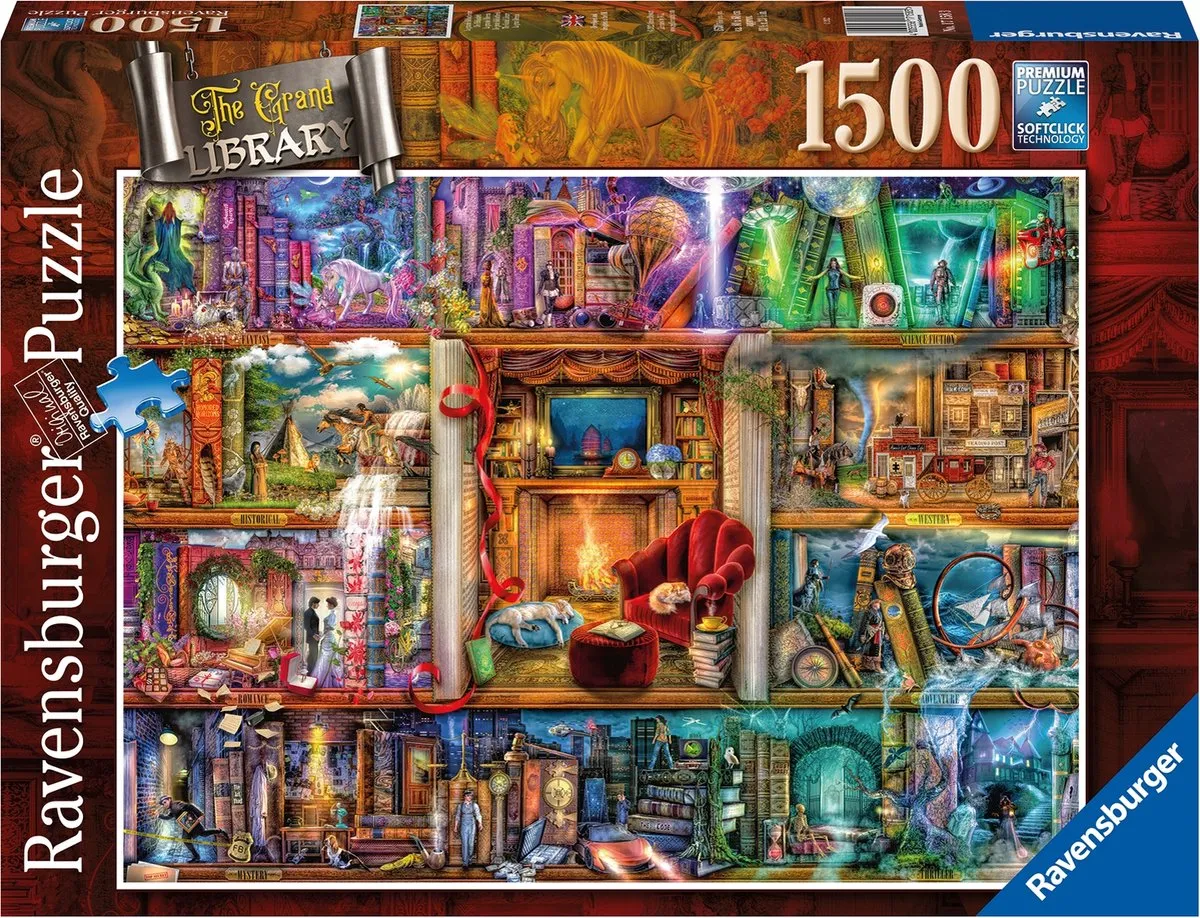 Ravensburger De grote bibliotheek Legpuzzel 1500 Stuks - Meerkleurig