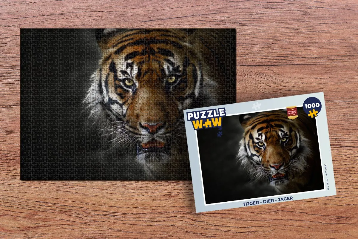 PuzzleWow Tijger Legpuzzel 1000 Stuks - Multicolor