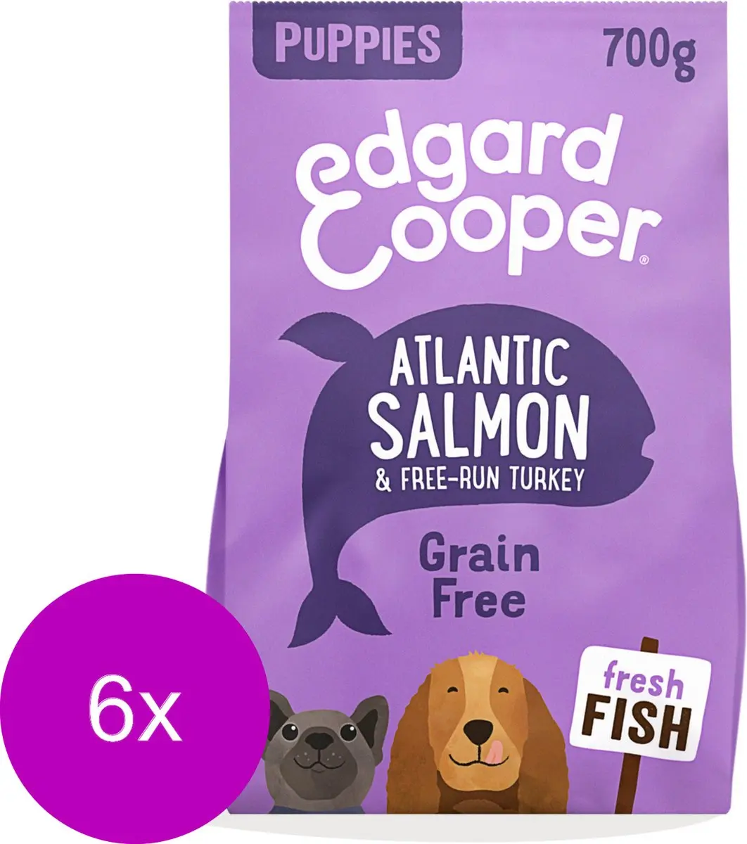 Edgard & Cooper Puppy Graanvrij Zalm & Kalkoen