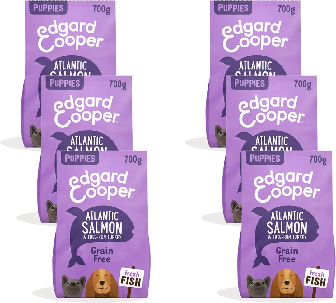 Edgard & Cooper Puppy Graanvrij Zalm & Kalkoen - 6x700g