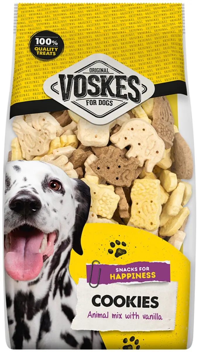 Voskes Hondensnacks Diertjes Mix Vanille 750g