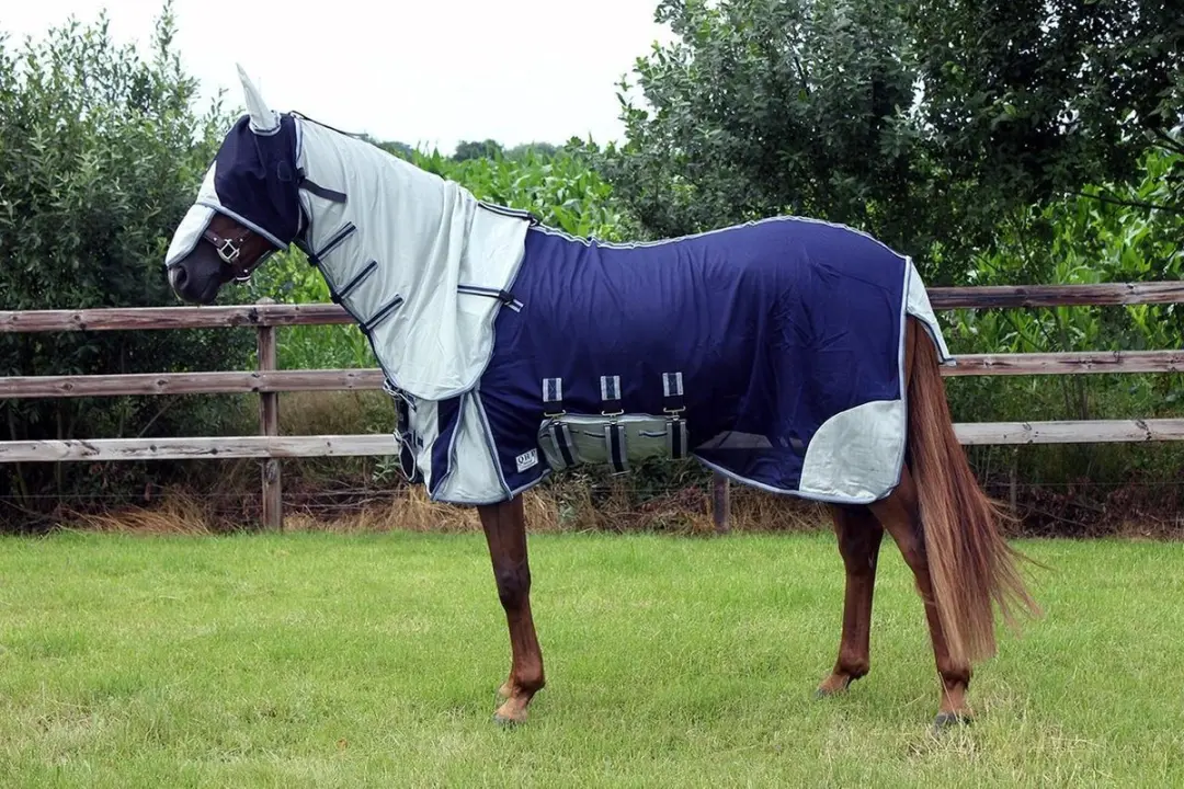 QHP Vliegendeken 135/185cm - Donkerblauw - afbeelding 2 van 6