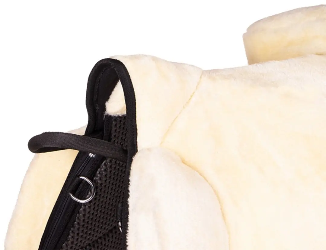 QHP Paardrijzadel Super Soft Cob - Crème/Zwart - afbeelding 4 van 6