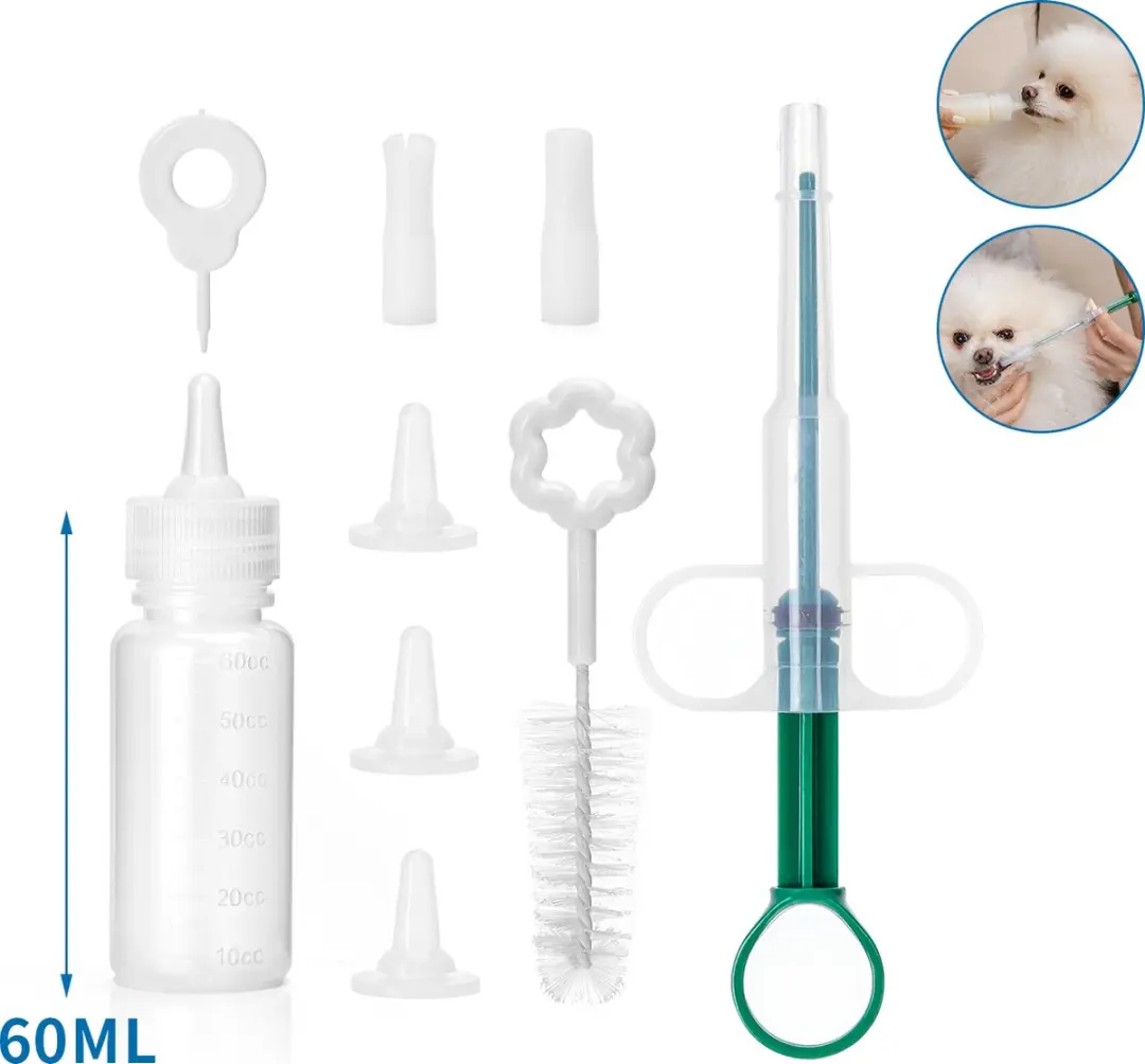 Nobleza Puppy & Kitten Voedingsfles 60ml - Set met 4 Spenen - afbeelding 6 van 6