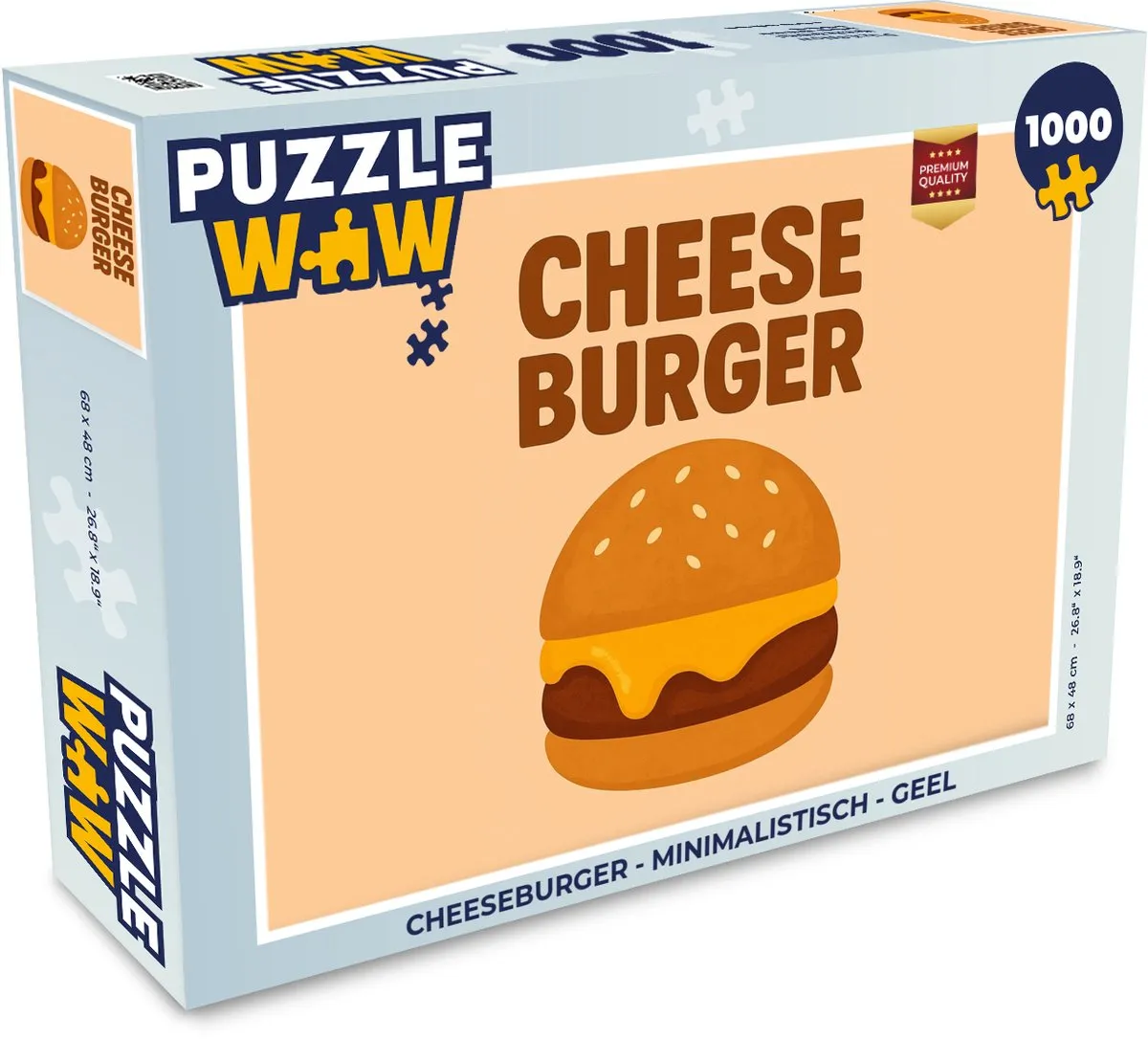 PuzzleWow Cheeseburger Legpuzzel 1000 Stuks
