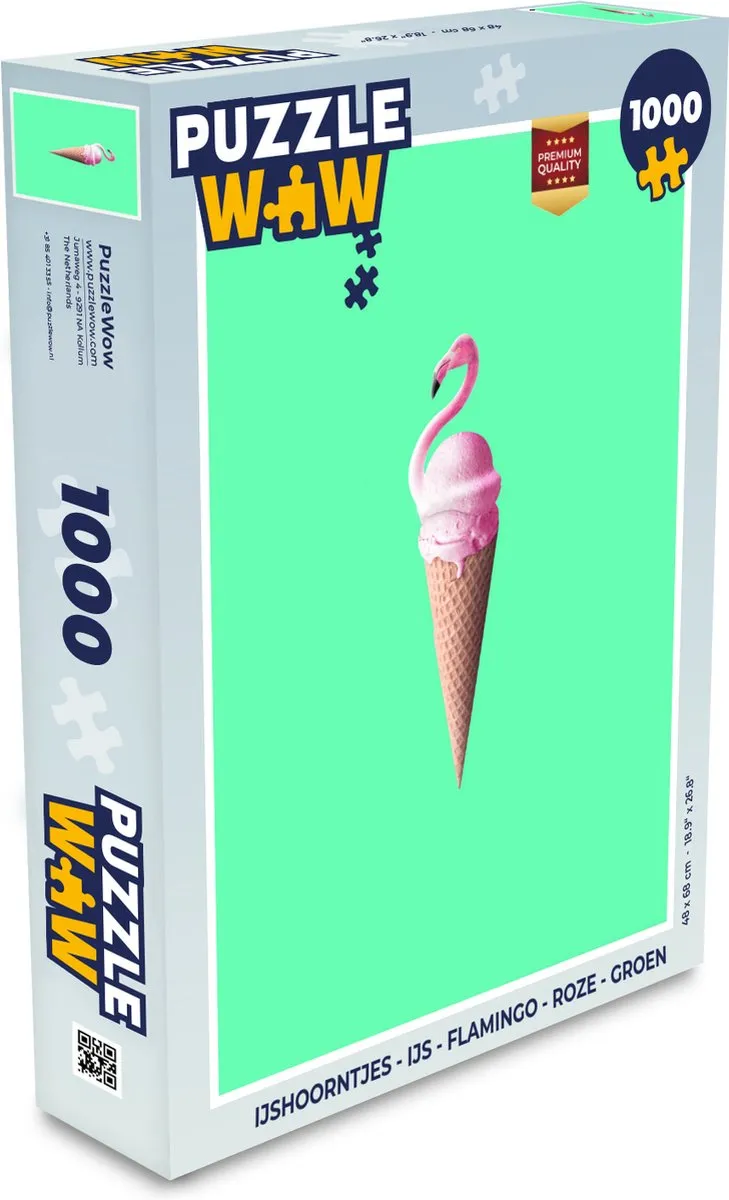 PuzzleWow IJshoorntjes Legpuzzel 1000 Stuks - Multicolor