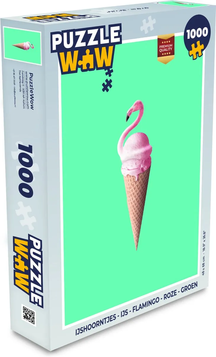 PuzzleWow IJshoorntjes Legpuzzel 1000 Stuks - Multicolor