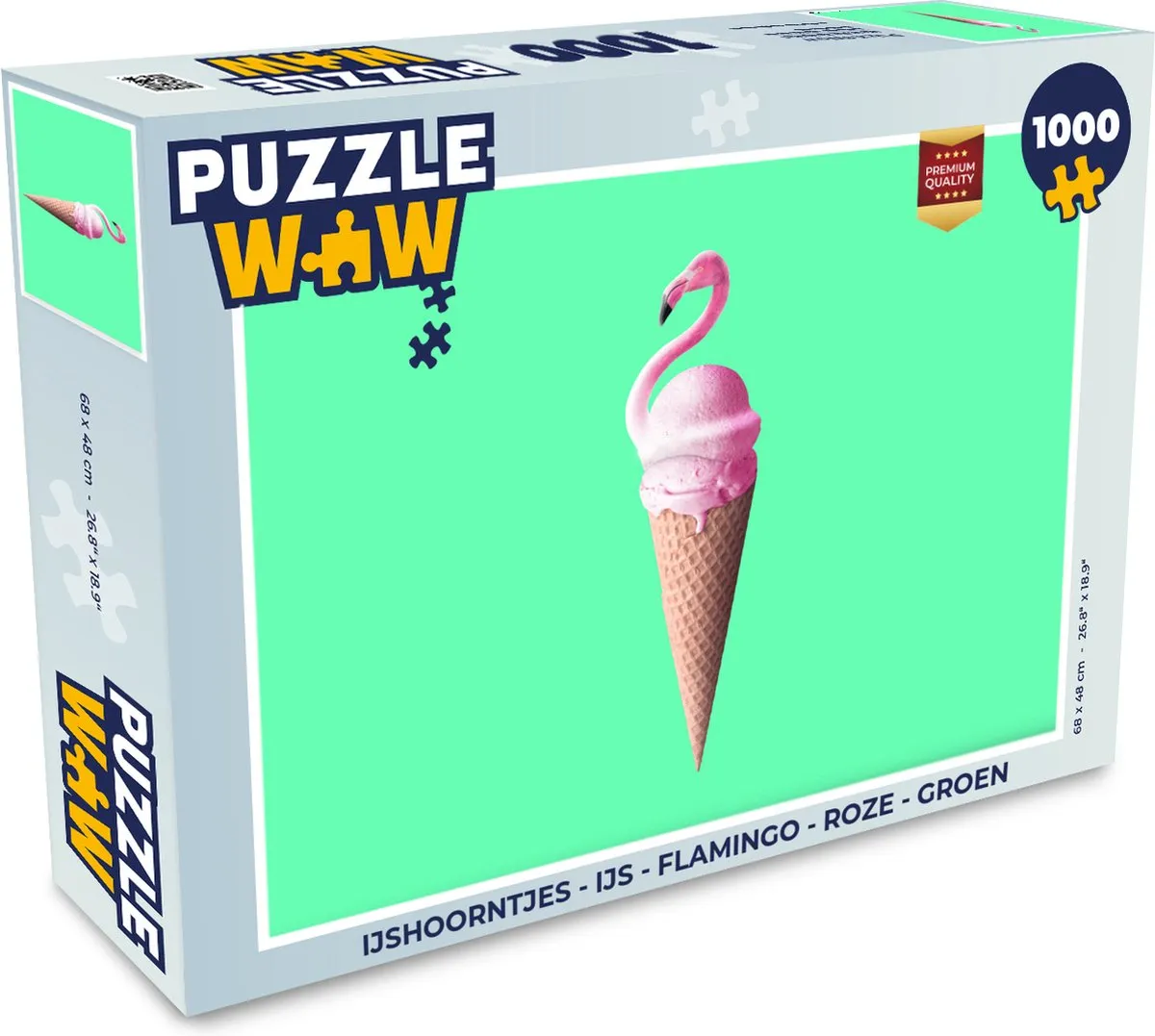 PuzzleWow IJshoorntjes Legpuzzel 1000 Stuks - Multicolor