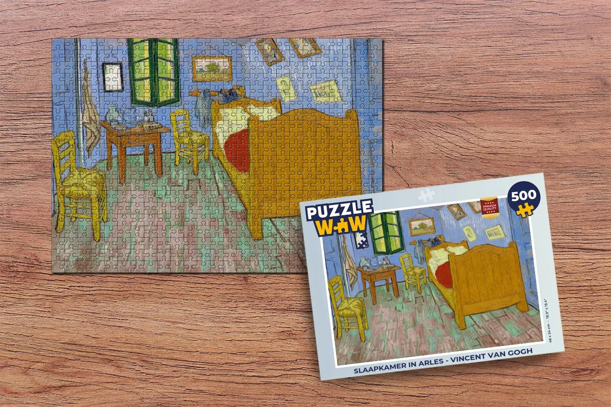 PuzzleWow Vincent van Gogh Slaapkamer in Arles Legpuzzel 500 Stuks - Multicolor