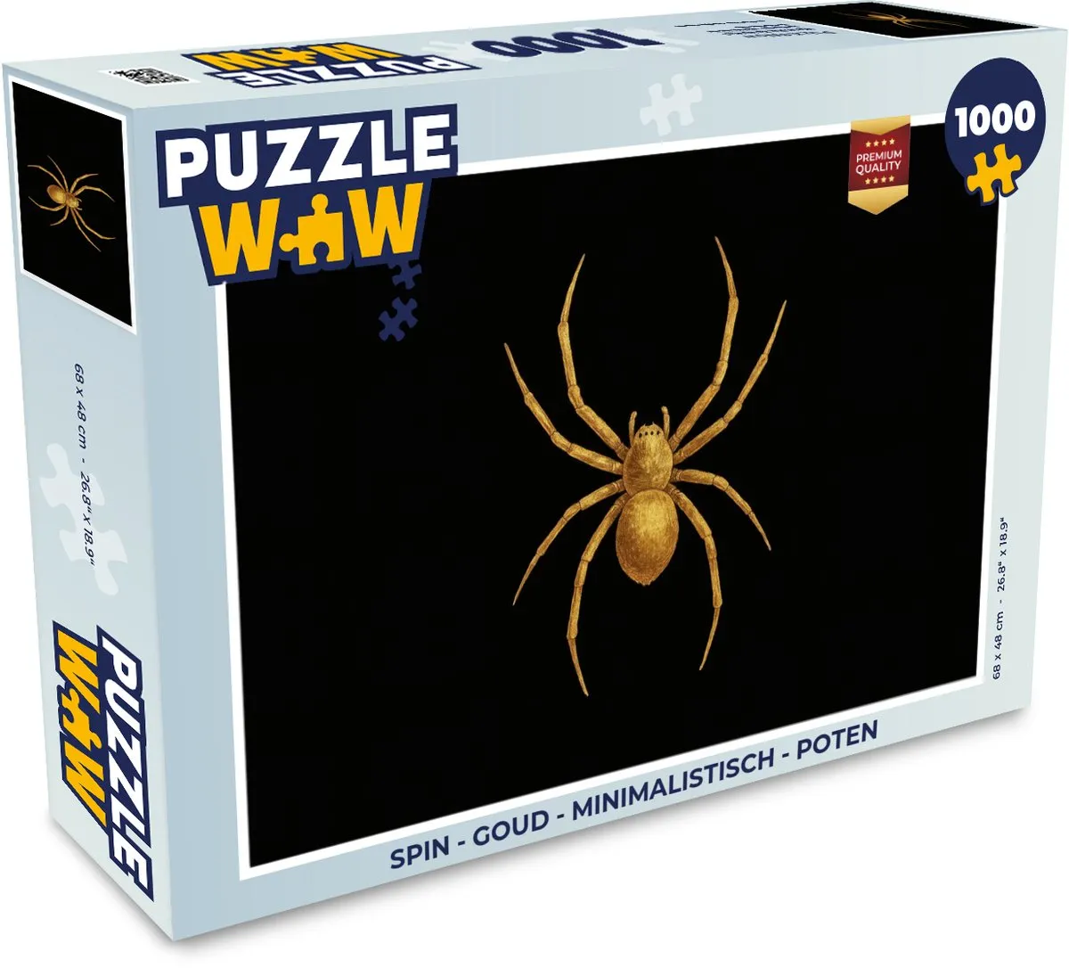 PuzzleWow Spin Legpuzzel 1000 Stuks - Goud