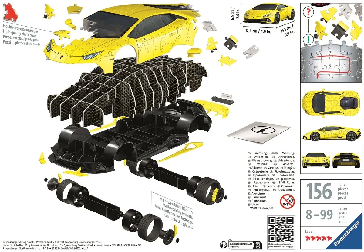 Ravensburger 3D Puzzel Lamborghini Huracán Evo